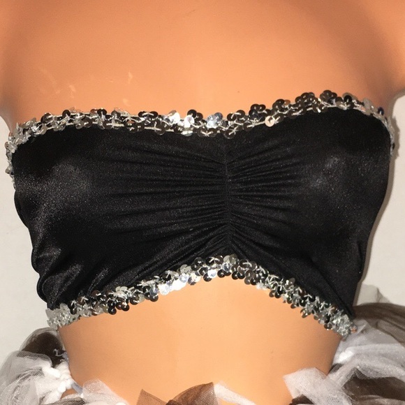 Handmade Other - Vintage Silky Bead Wire free Bandeau bra Top M